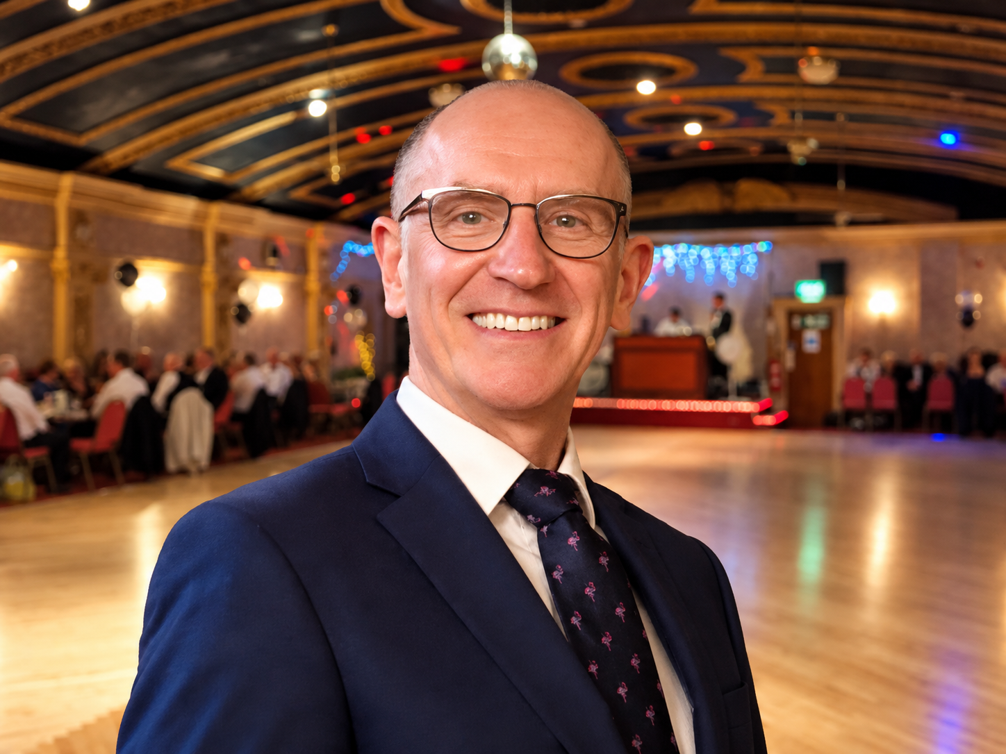 Michael Sandham, StudyDance tutor, in a ballroom